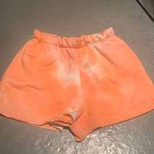 ARDENE SIZE SMALL ORANGE TIE DYE SHORTS